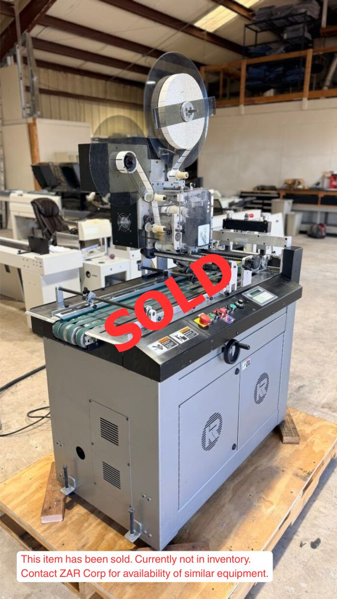 Refurbished Kirk-Rudy 535CS TabMaster tabber with over $4,500 in new parts installed. Fully tested and ready for production use.