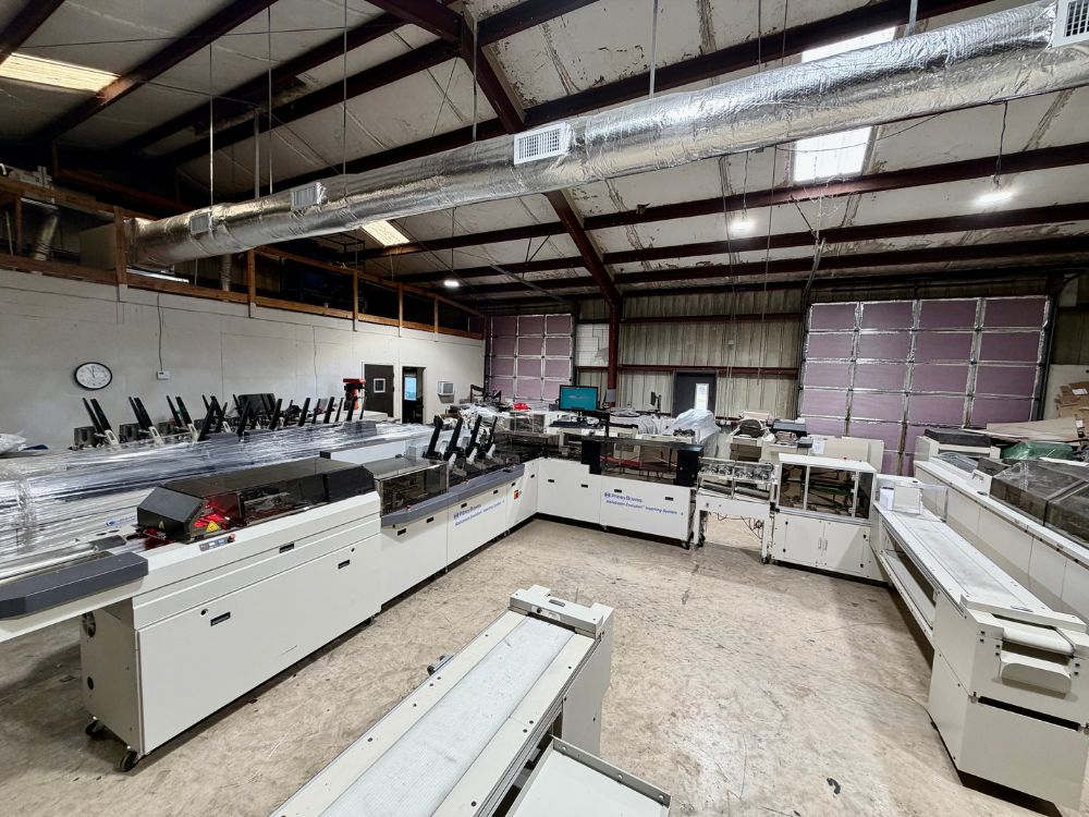 Refurbished BlueCrest MSE Mailing Inserter with Cognex Camera and Automatic Buckle Chutes