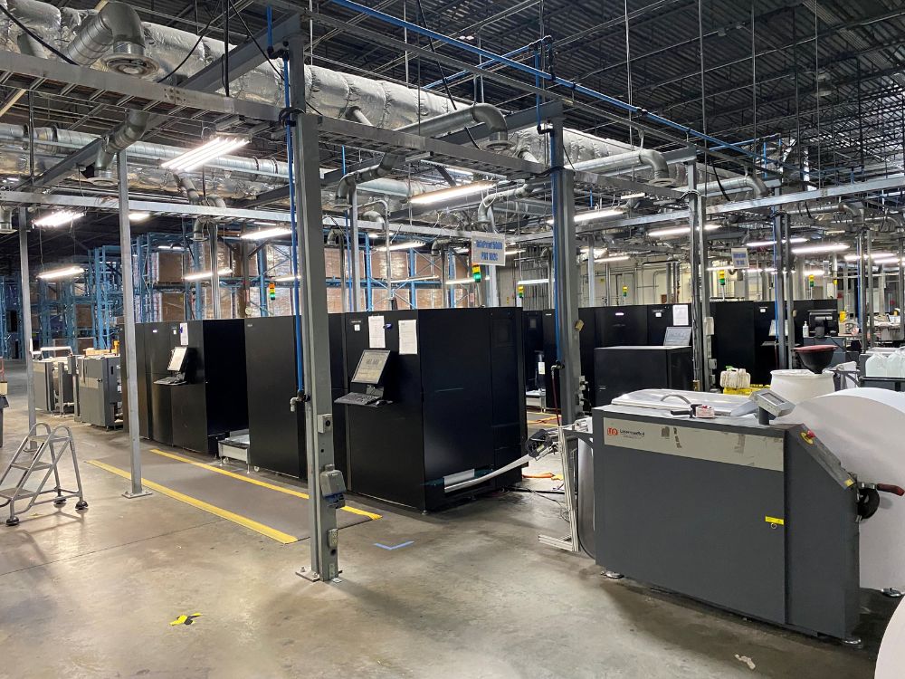 Used Ricoh InfoPrint 5000 GP 5101 AD3/AD4 Continuous-Feed Inkjet System for Sale