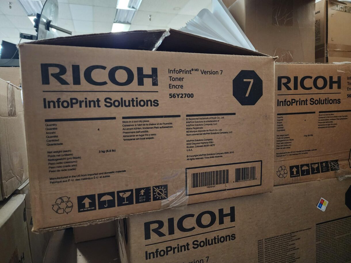 Ricoh InfoPrint Version 7 Toner 56Y2700 & Developer 56Y2701 – New Unopened Cases for Sale - Image 9