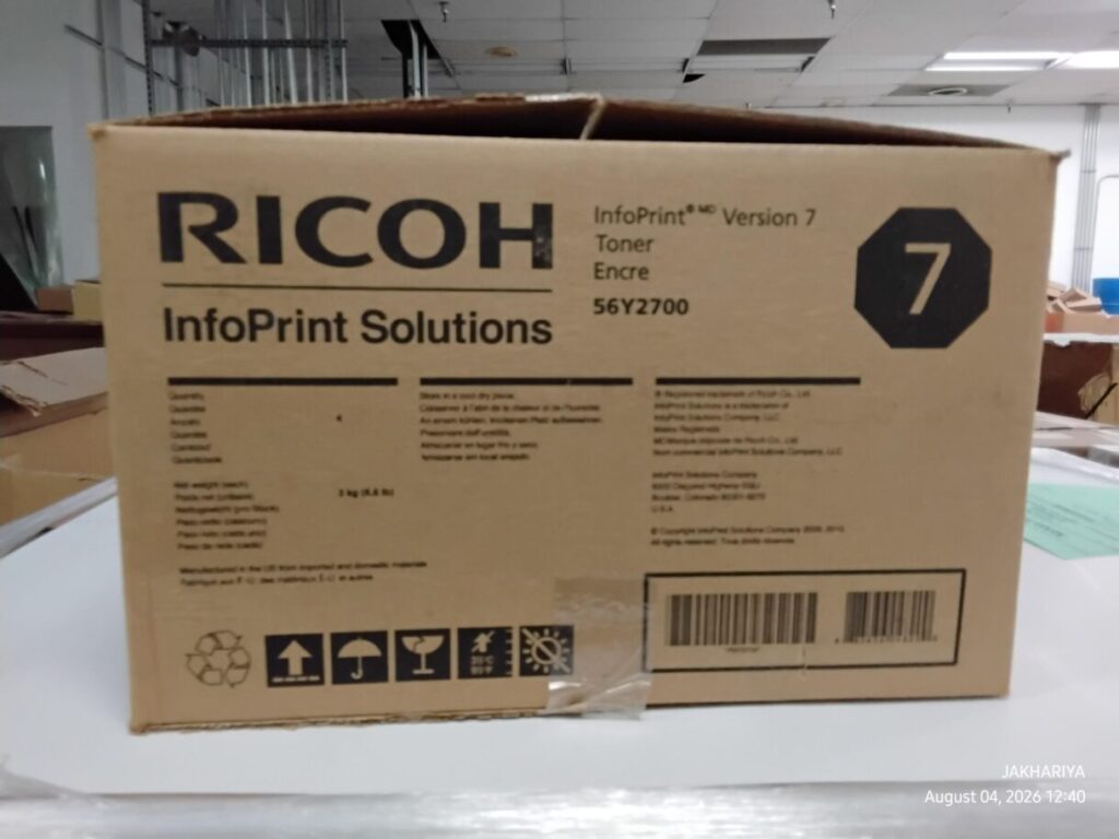 Ricoh InfoPrint Version 7 Toner 56Y2700 & Developer 56Y2701 – New Unopened Cases for Sale