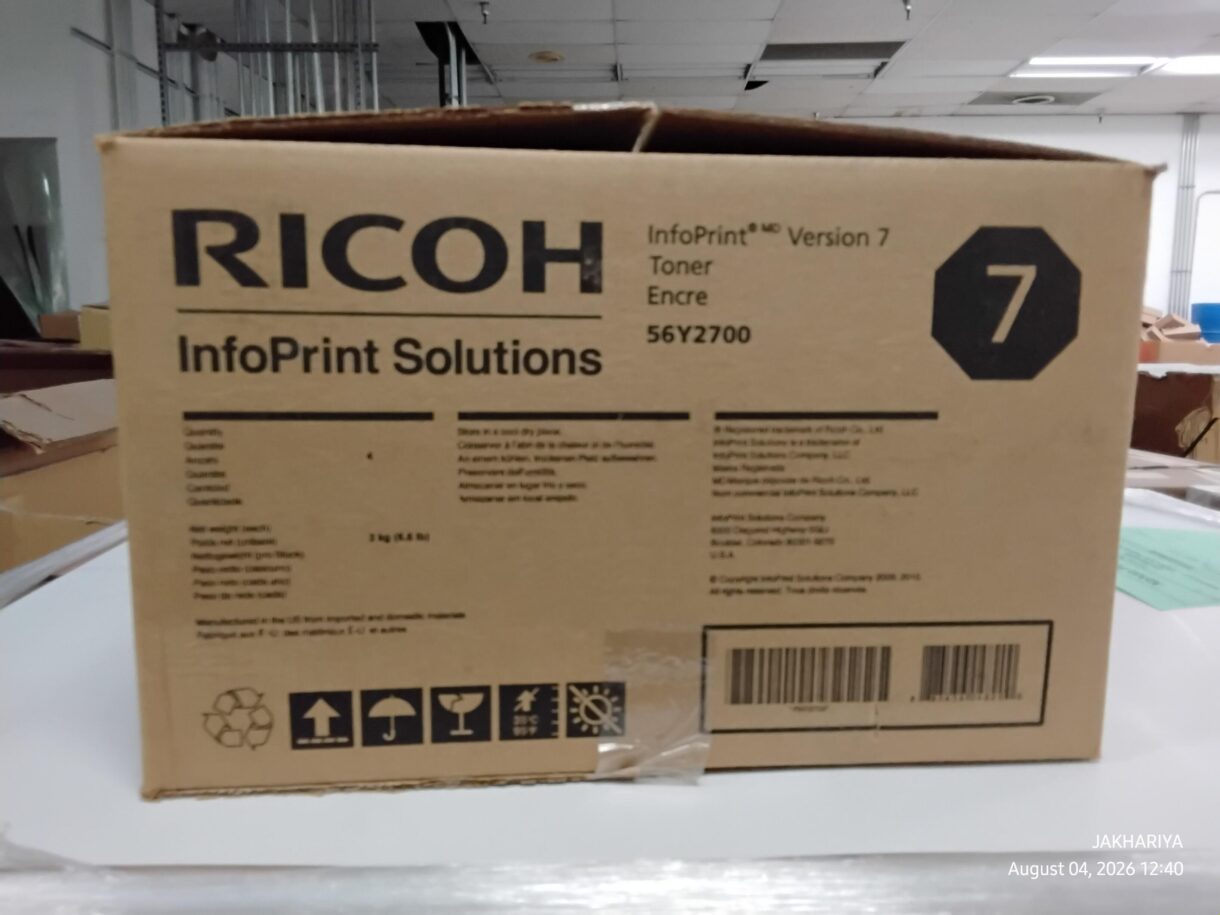 Ricoh InfoPrint Version 7 Toner 56Y2700 & Developer 56Y2701 – New Unopened Cases for Sale